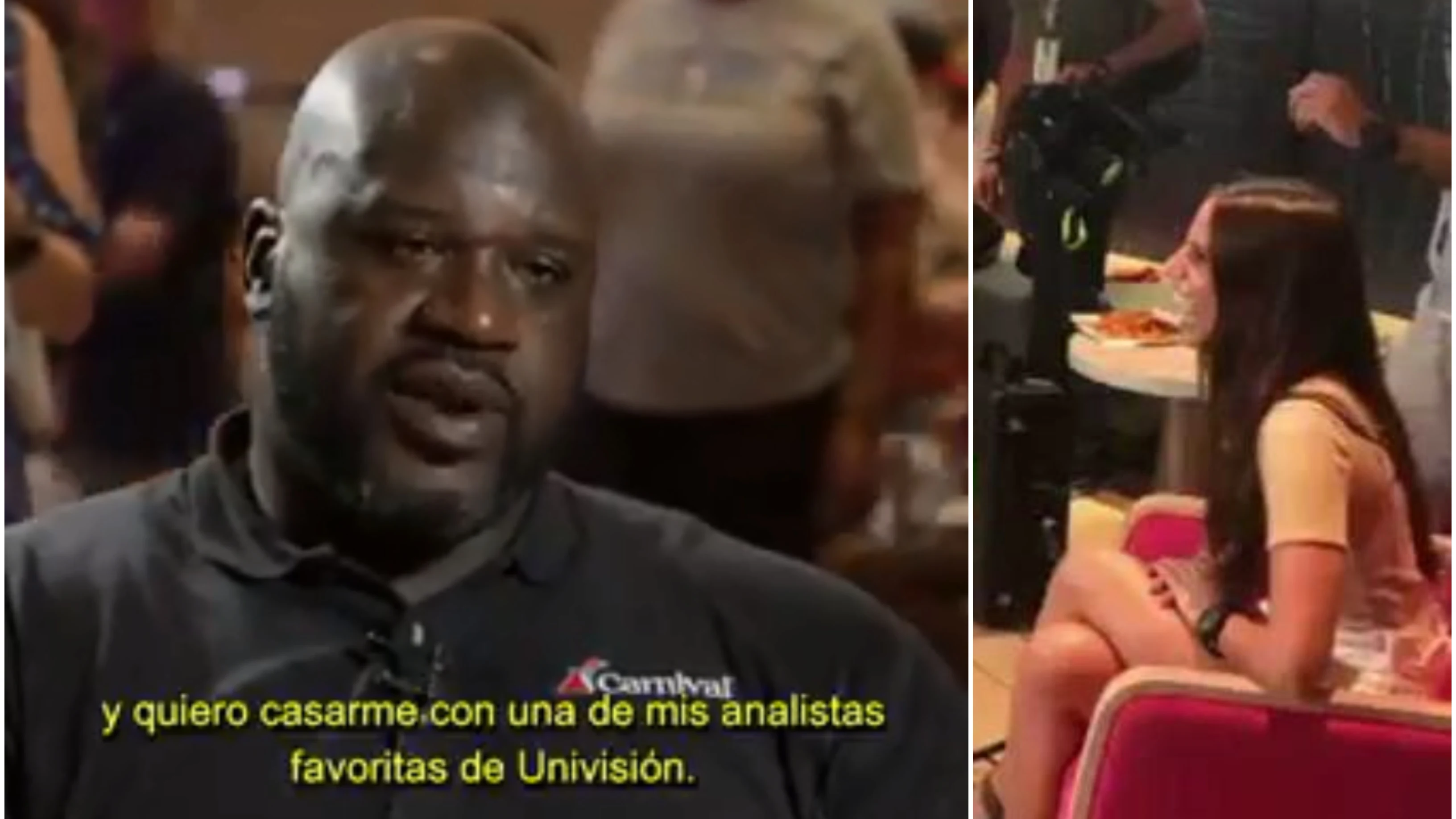 Shaquille O'Neal y Lucía Villalón