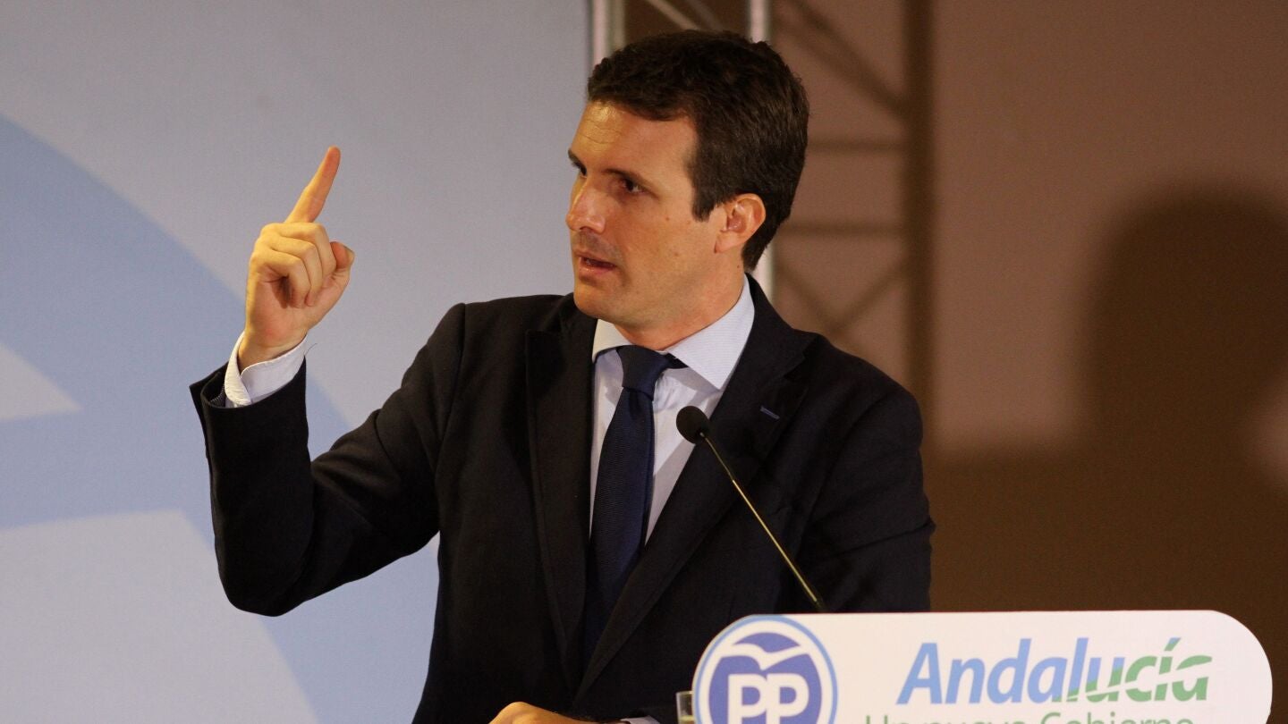 El presidente del PP, Pablo Casado 