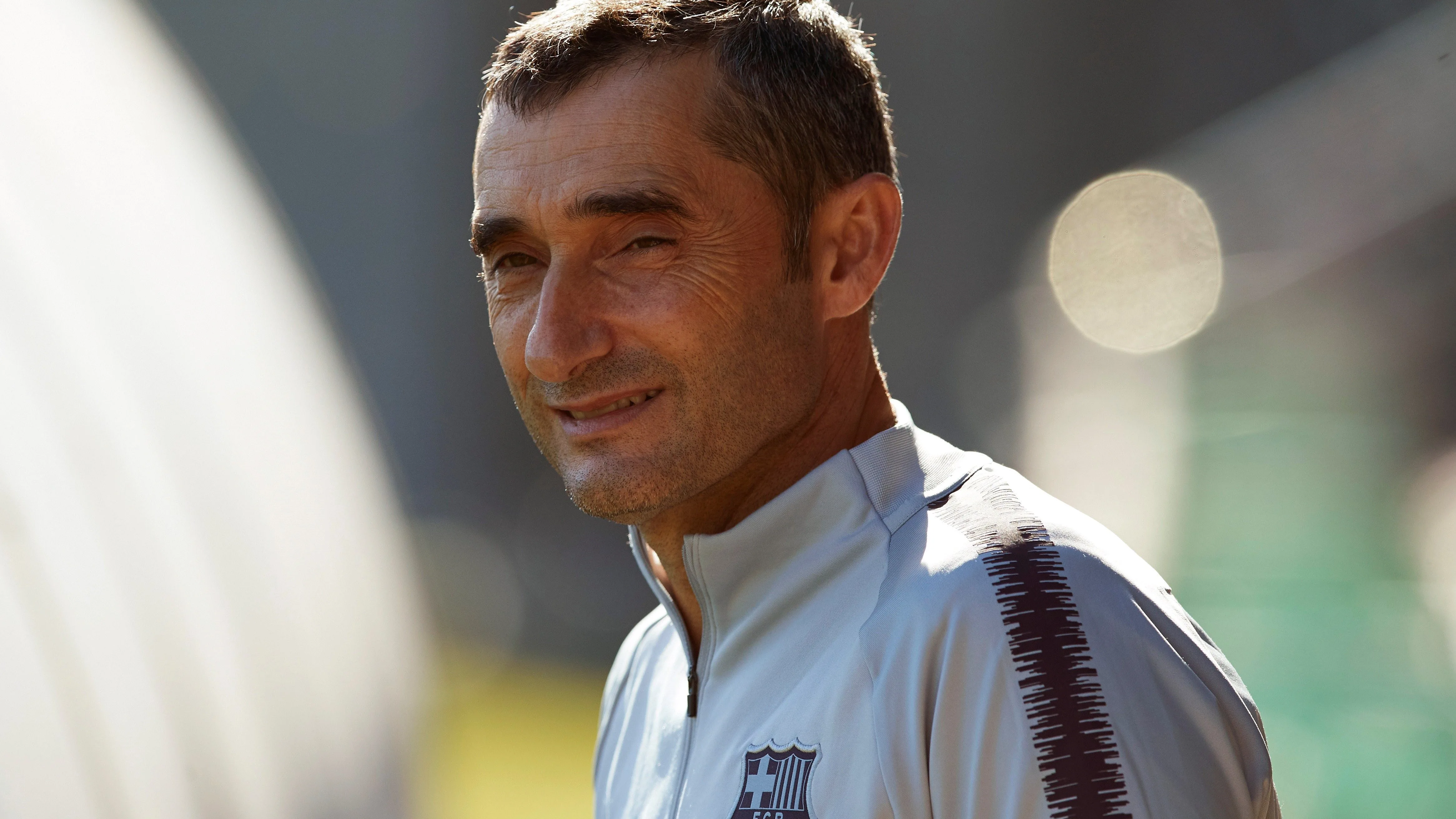 Valverde, antes del entrenamiento del Barça