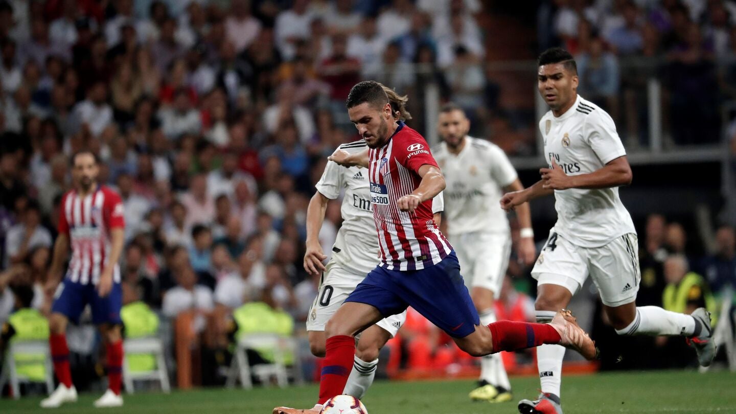Koke, durante el partido contra el Atl&eacute;tico de Madrid