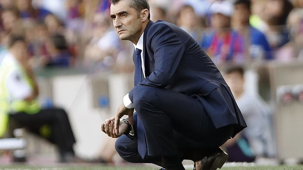 Valverde, durante el partido contra el Athletic