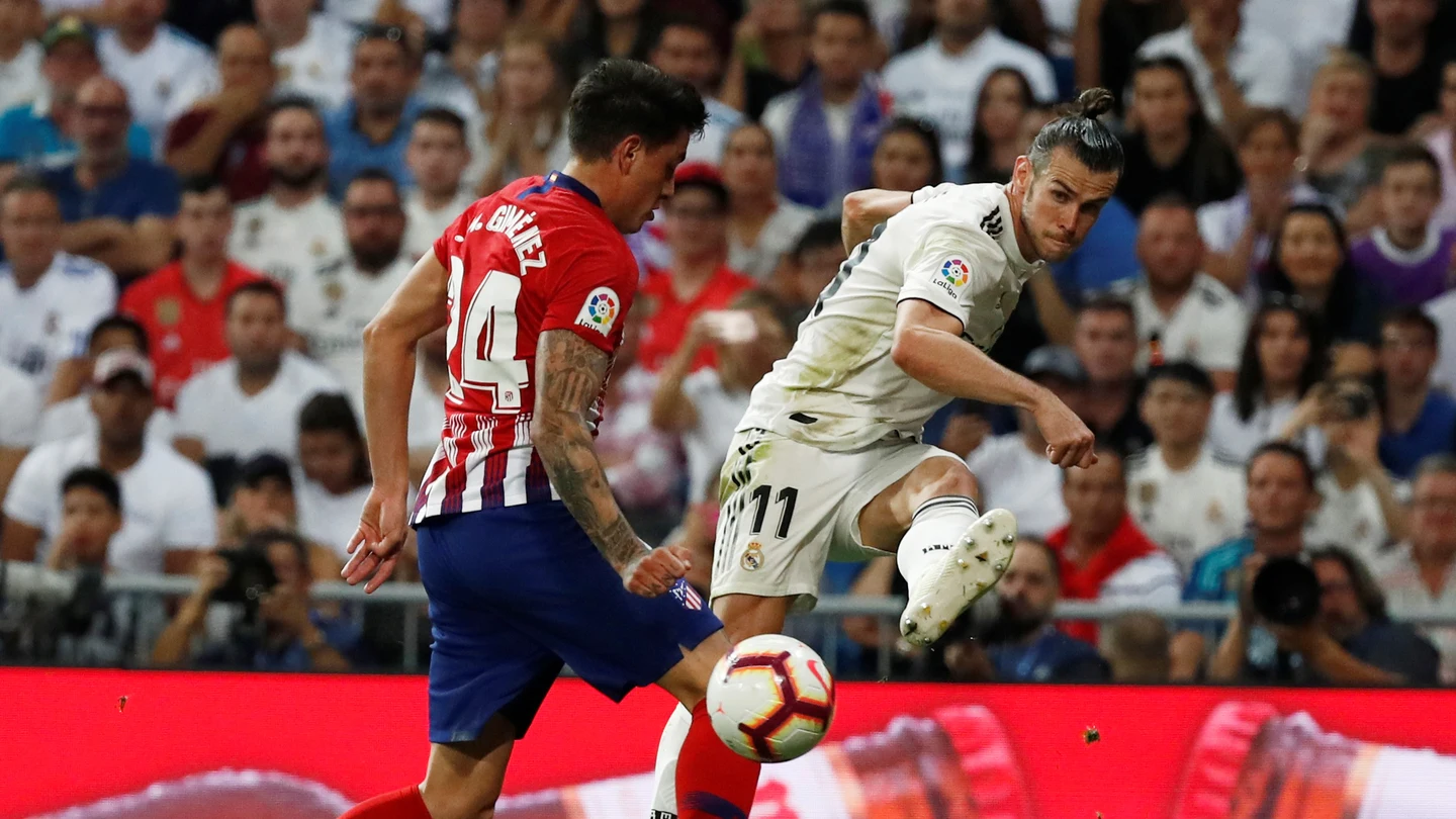 Bale, durante el partido contra el Atlético de Madrid Bale, durante el partido contra el Atlético de Madrid