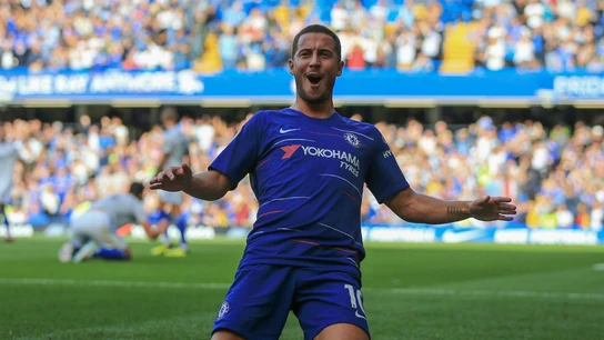 Eden Hazard celebra un gol Eden Hazard celebra un gol