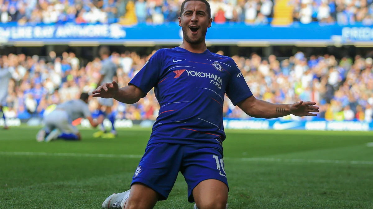 Eden Hazard celebra un gol