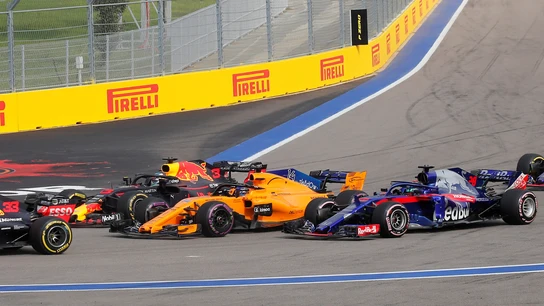 Fernando Alonso, durante el GP de Rusia Fernando Alonso, durante el GP de Rusia