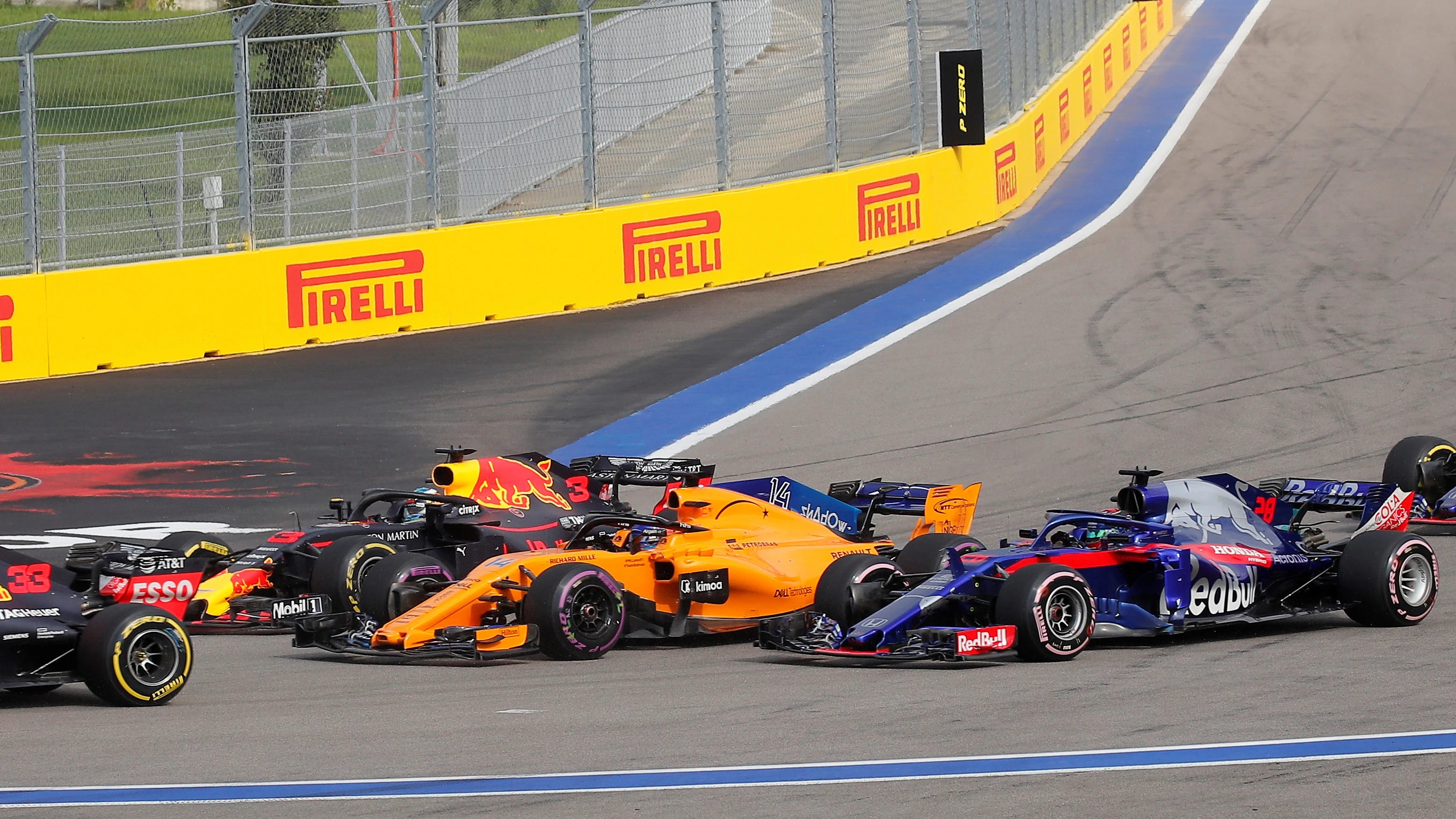 Fernando Alonso, durante el GP de Rusia