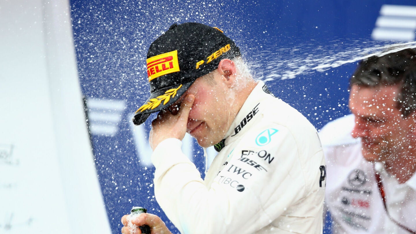 Bottas, en el podio