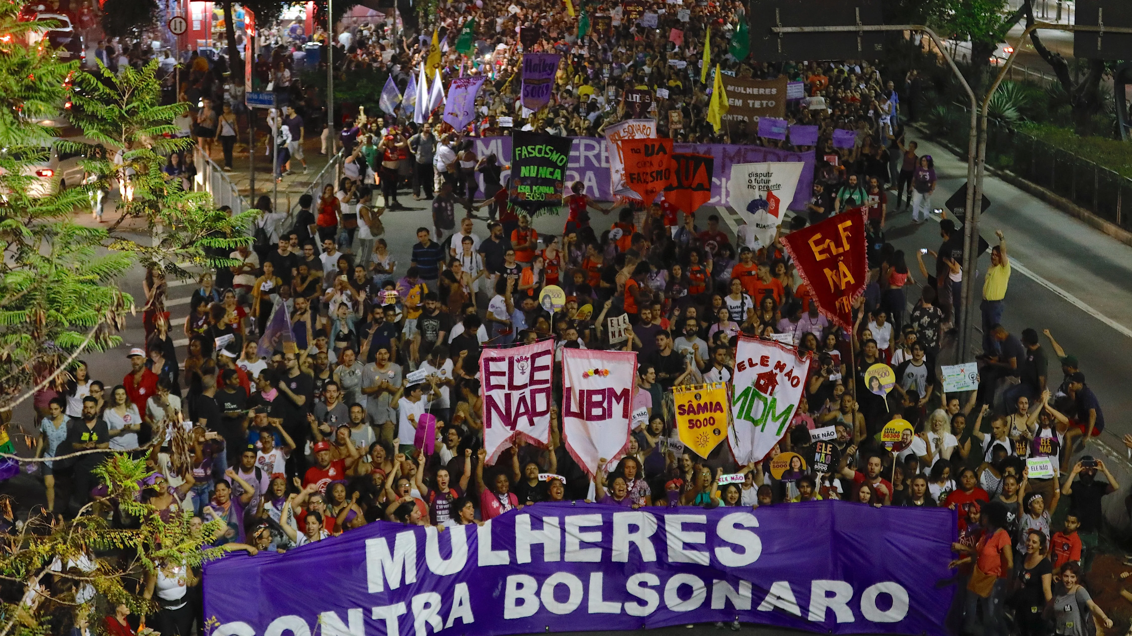  Personas se manifiestan contra la candidatura de Jair Bolsonaro