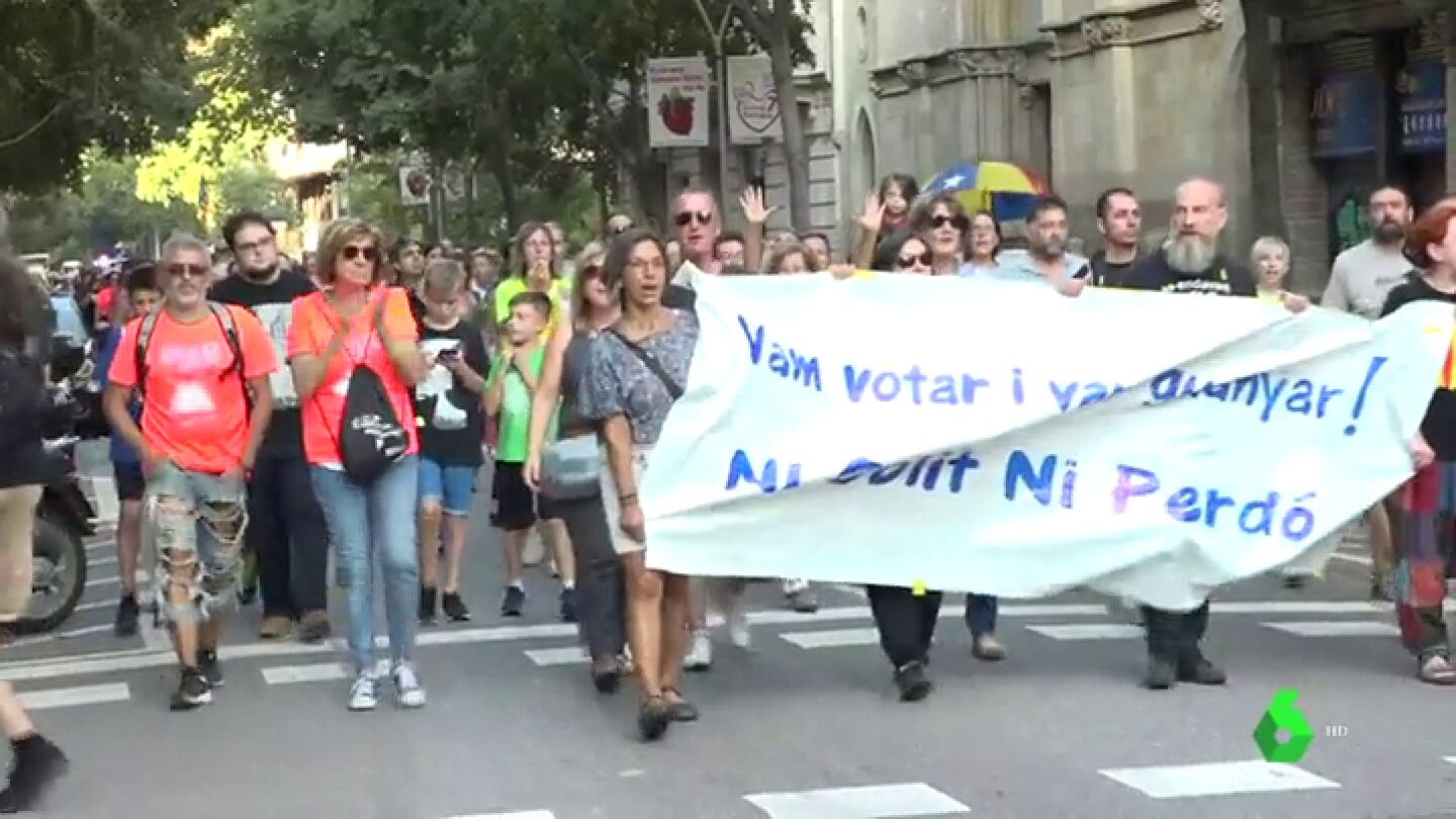 Manifestantes en Barcelona