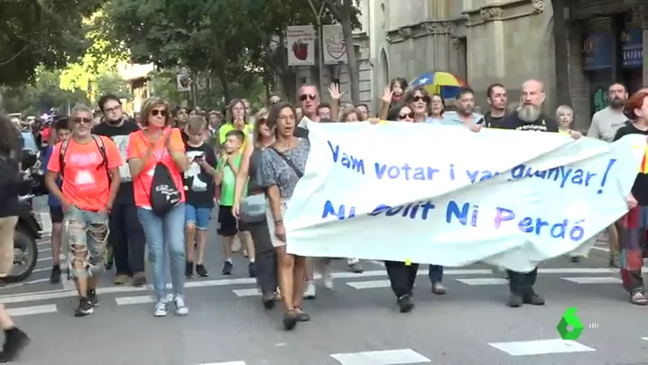 Manifestantes en Barcelona