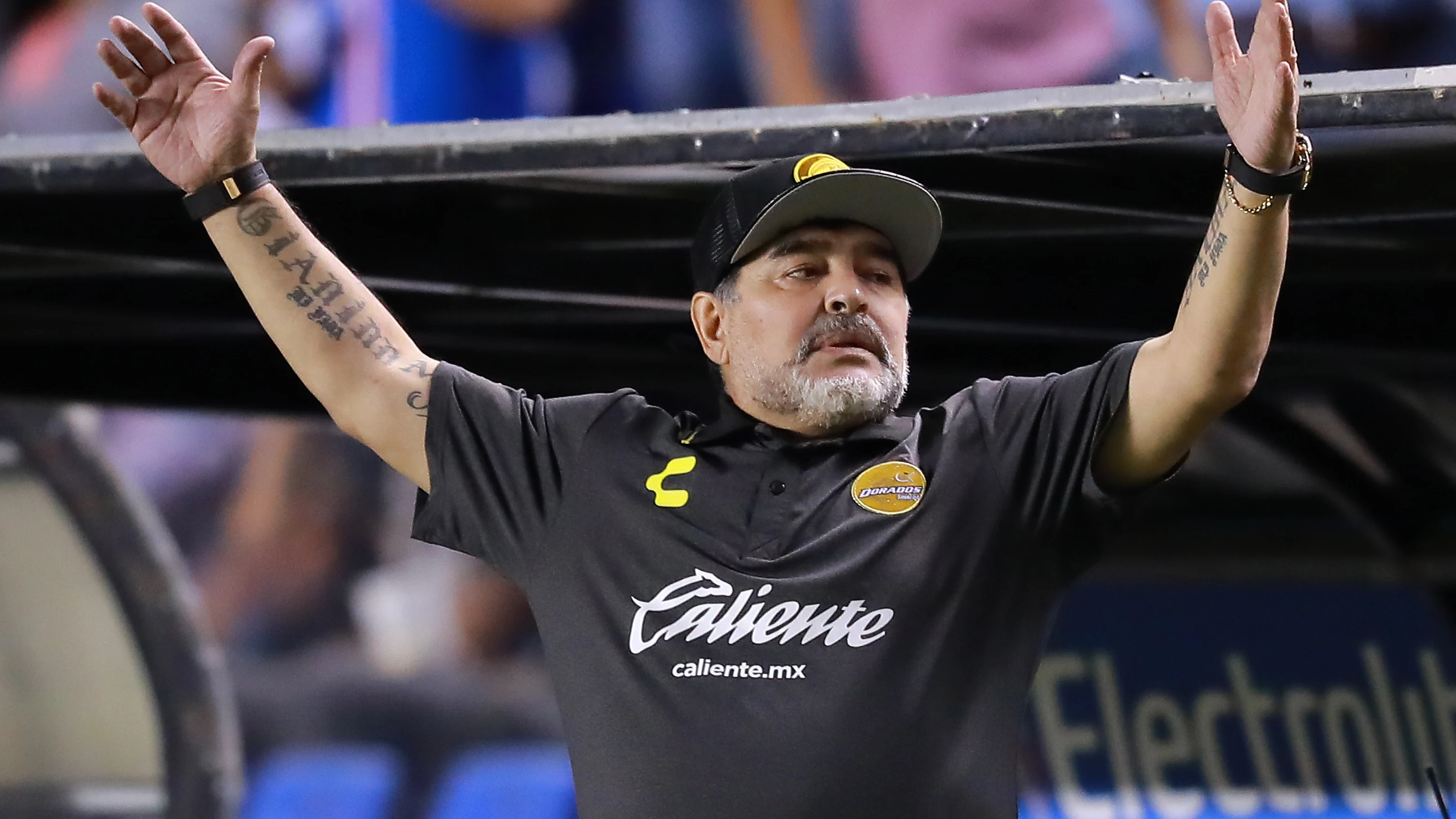 Maradona, durante un partido del Dorados de Sinaloa