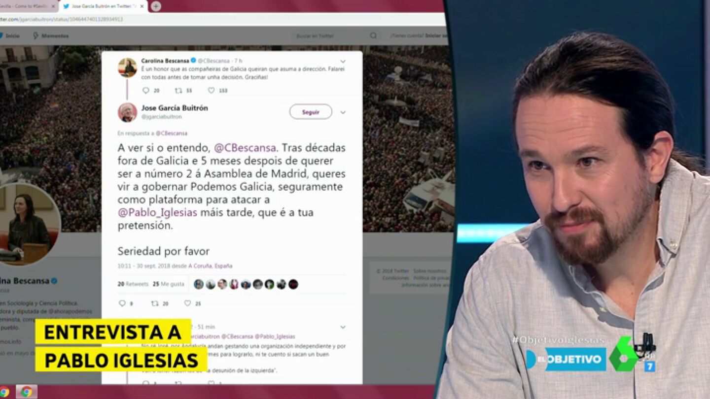 Pablo Iglesias hablando sobre Carolina Bescansa
