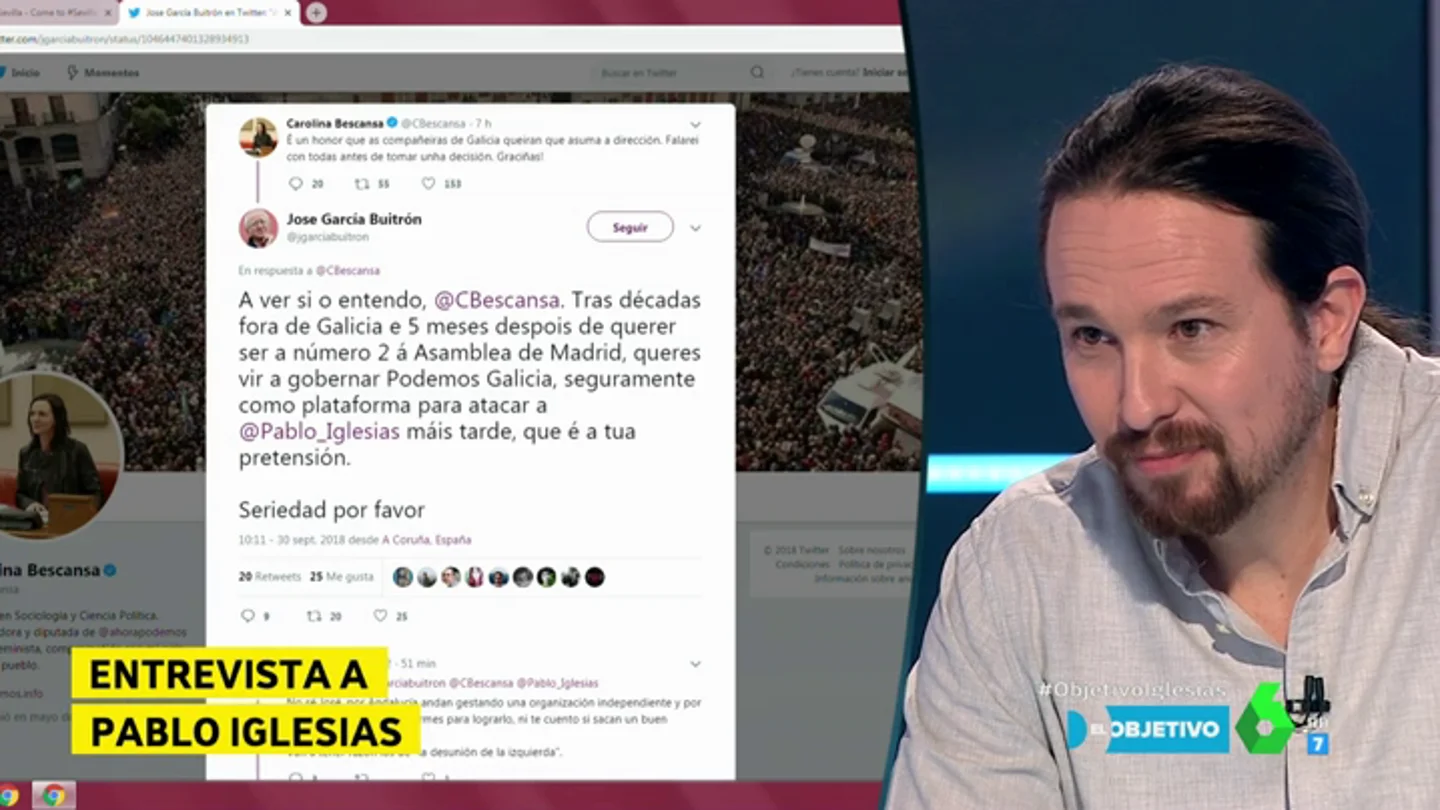 Pablo Iglesias hablando sobre Carolina Bescansa Pablo Iglesias hablando sobre Carolina Bescansa