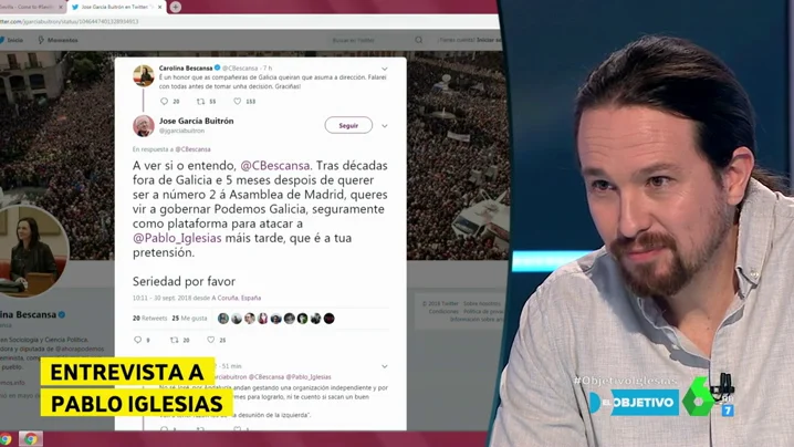 Pablo Iglesias hablando sobre Carolina Bescansa