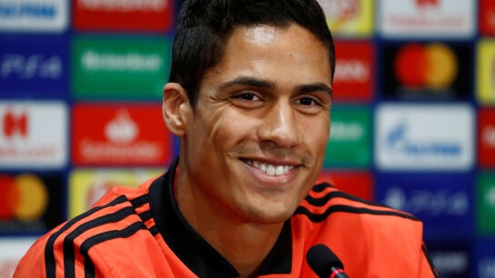 Varane, durante una rueda de prensa