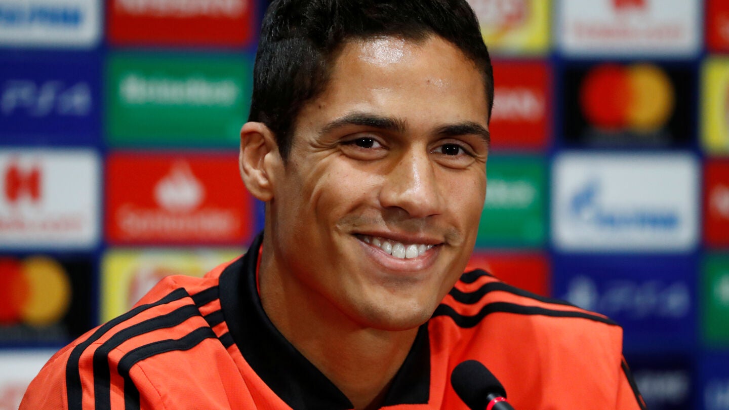Varane, durante una rueda de prensa