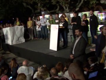 Los discursos de los manifestantes por el aniversario del 1-O