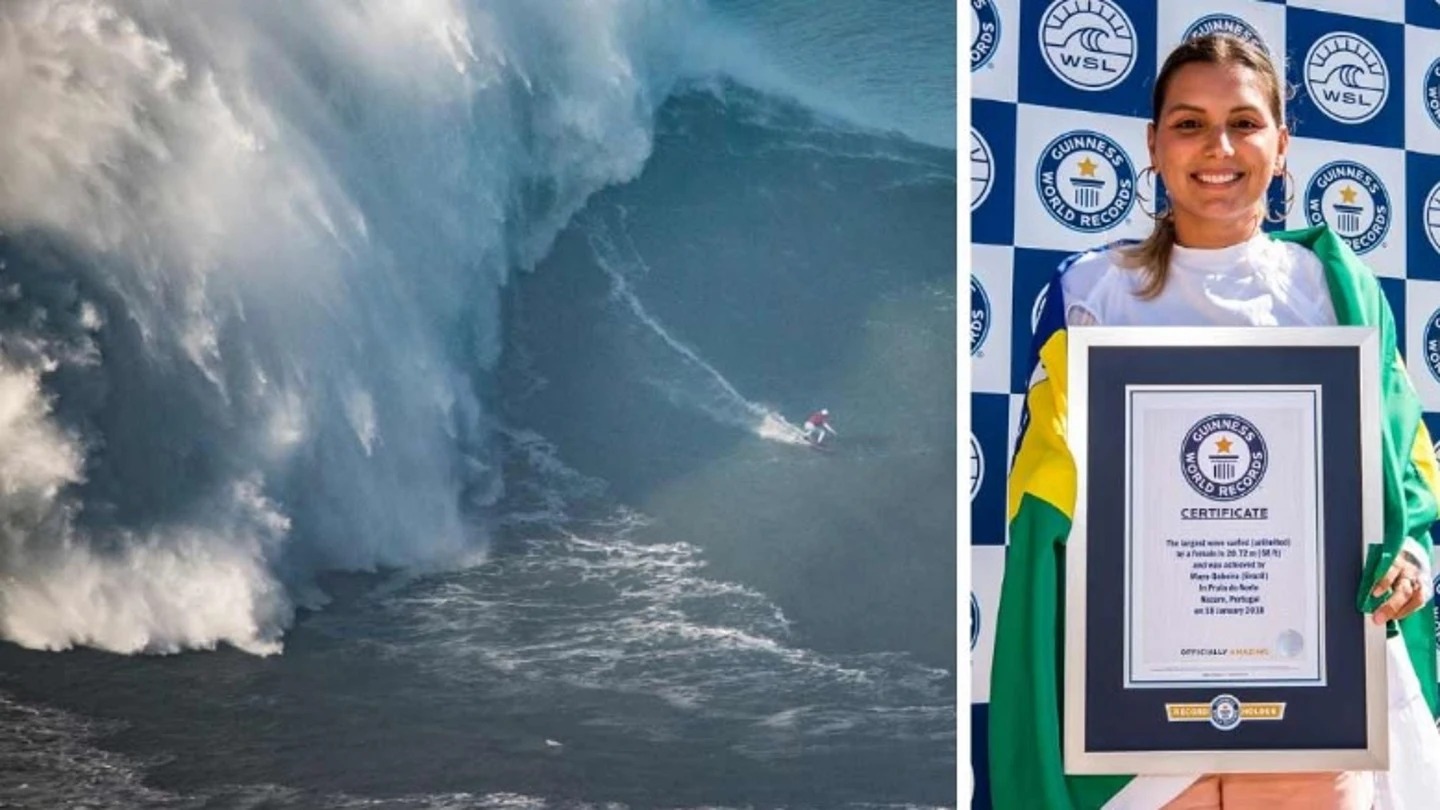 Maya Gabeira y su récord en Nazaré Maya Gabeira y su récord en Nazaré
