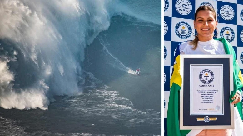 Maya Gabeira y su récord en Nazaré