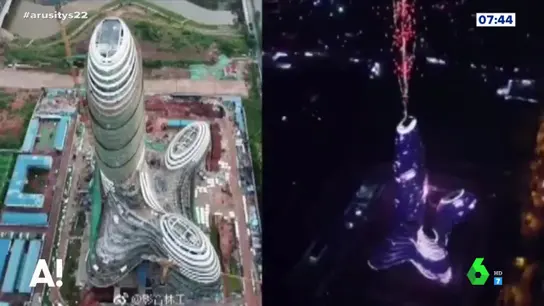 Polémica en China por la forma fálica de un rascacielos recién inaugurado Polémica en China por la forma fálica de un rascacielos recién inaugurado
