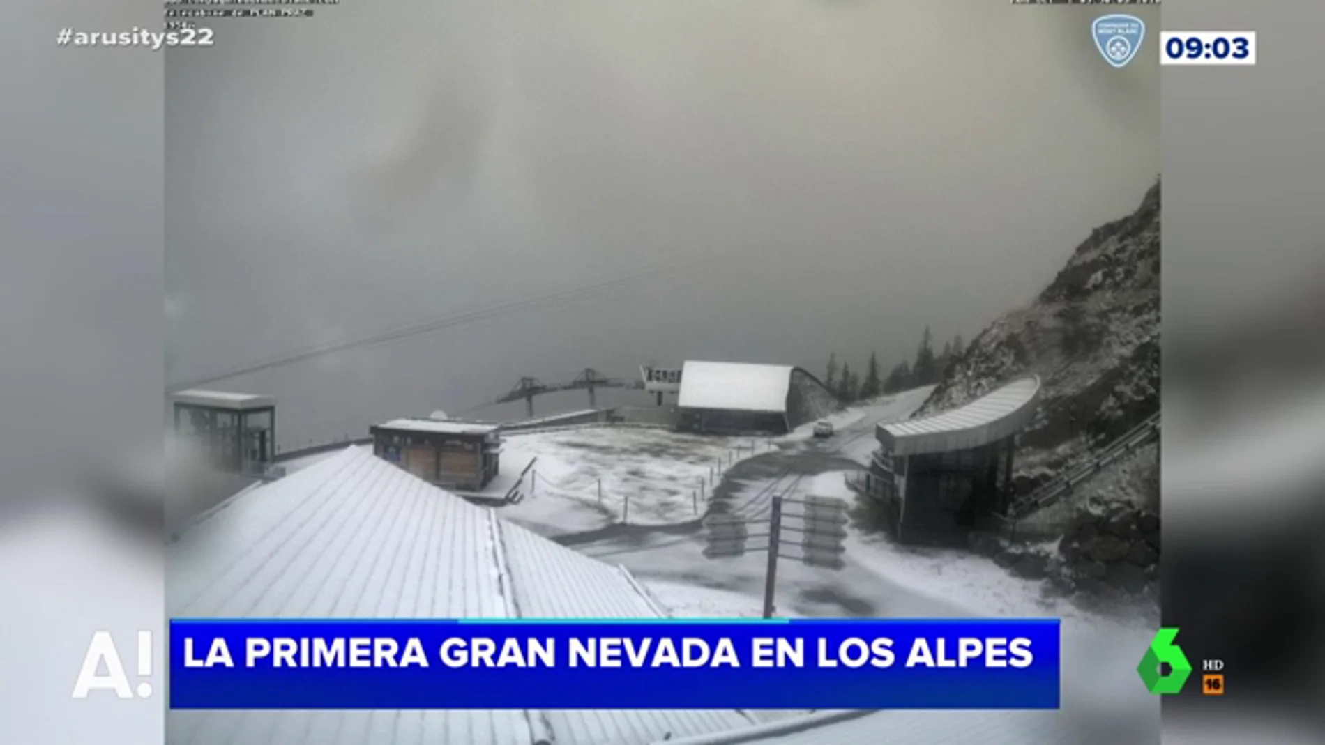 Las espectaculares imágenes de la primera gran nevada en los Alpes