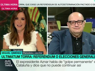 Miquel Giménez, tras el ultimátum de Torra al Gobierno: "Temo que en Cataluña vivamos pronto escenas de 'kale borroka'"