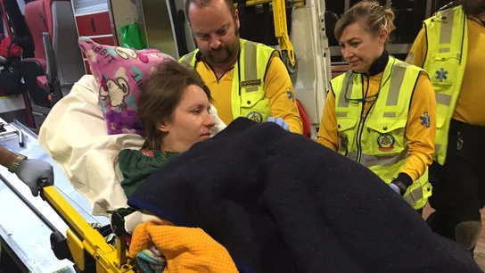 La pequeña Anaís se adelantó a la llegada del vehículo La pequeña Anaís se adelantó a la llegada del vehículo