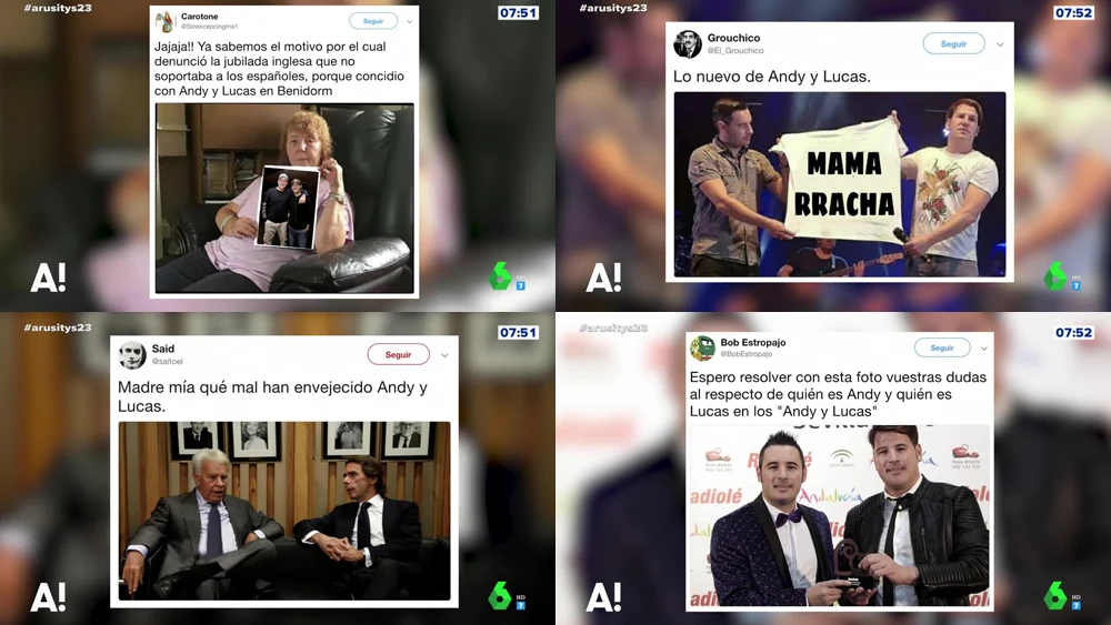 Las creativas reacciones en Twitter a la nueva polémica de Andy y Lucas 