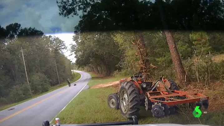 Reducido con una pistola táser tras robar un tractor e intentar huir