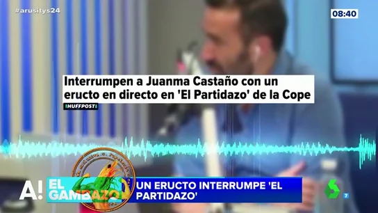 El increíble cabreo de Juanma Castaño al ser interrumpido por un eructo en pleno directo El increíble cabreo de Juanma Castaño al ser interrumpido por un eructo en pleno directo