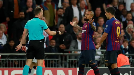 Arturo Vidal en el partido contra el Tottenham Arturo Vidal en el partido contra el Tottenham