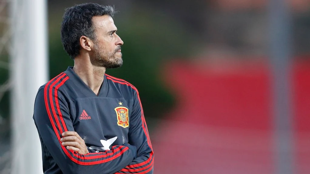 Luis Enrique, en un entrenamiento