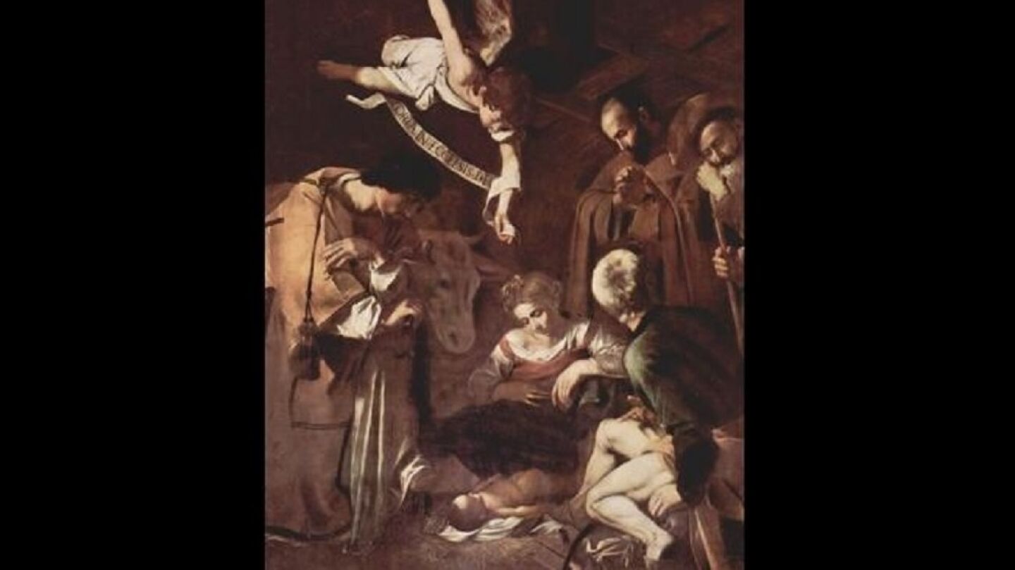 Imagen de la obra 'Natividad' de Caravaggio