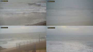 Imágenes de la retransmisión en directo del estado de las playas portuguesas