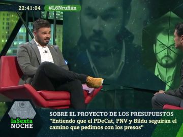 Gabriel Rufián, en laSexta Noche