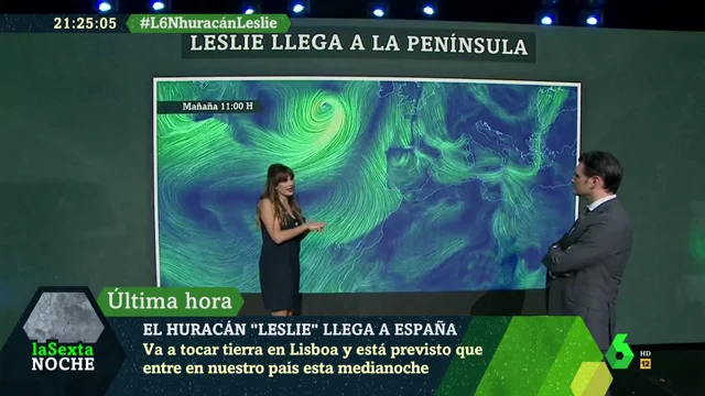 Imagen del huracán Leslie