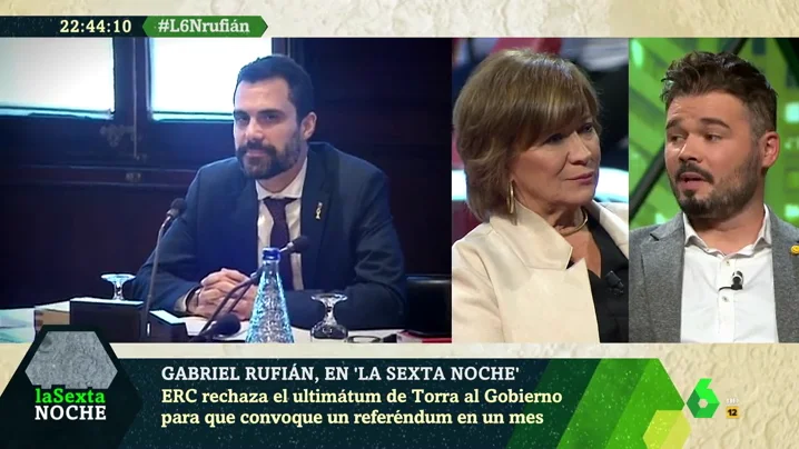 Gabriel Rufián, en laSexta Noche