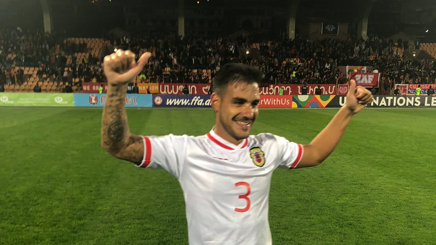 La selección de Gibraltar celebra una victoria La selección de Gibraltar celebra una victoria