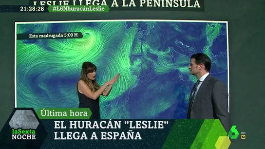 Joanna Ivars explica cómo Leslie puede provocar olas de hasta siete metros Joanna Ivars explica cómo Leslie puede provocar olas de hasta siete metros