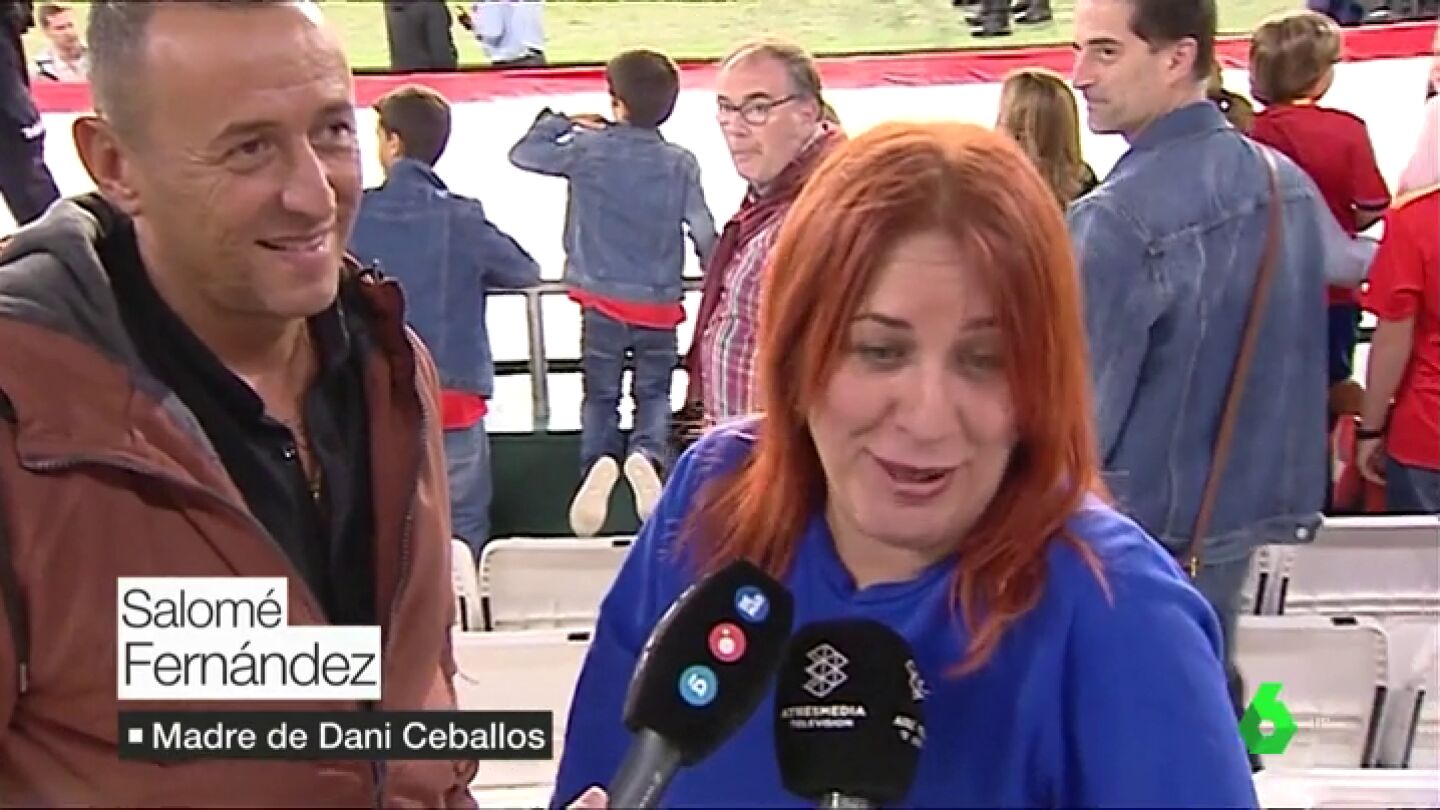 Los padres de Ceballos, a tope con su hijo: "Es algo muy grande, lo m&aacute;s alto a lo que puede llegar"