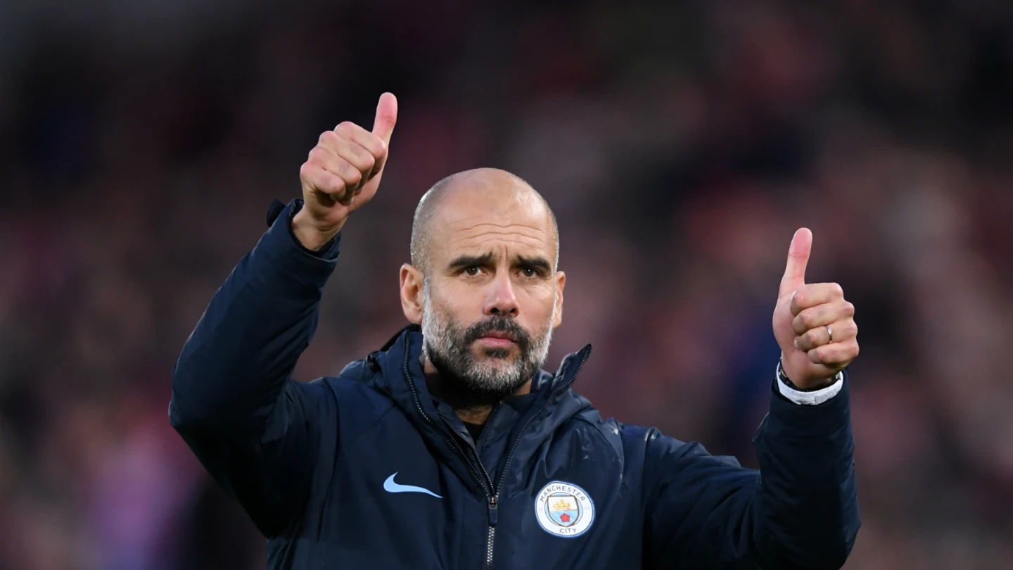 Guardiola, en un partido con el City Guardiola, en un partido con el City