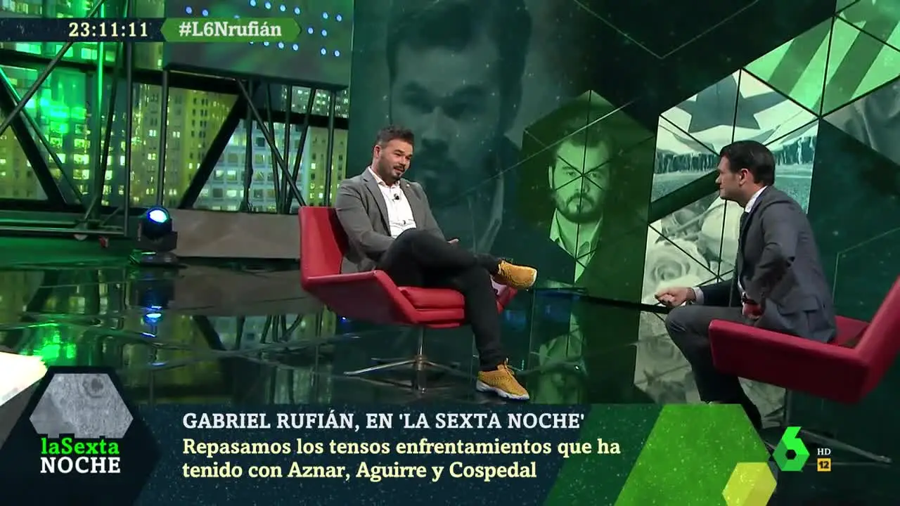 Gabriel Rufián, en laSexta Noche