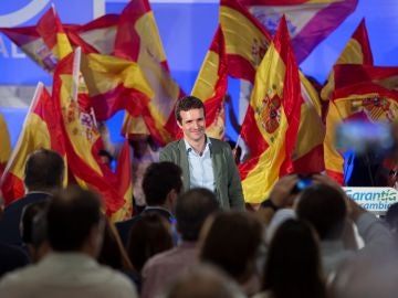 El líder del PP, Pablo Casado en un acto en Málaga El líder del PP, Pablo Casado en un acto en Málaga