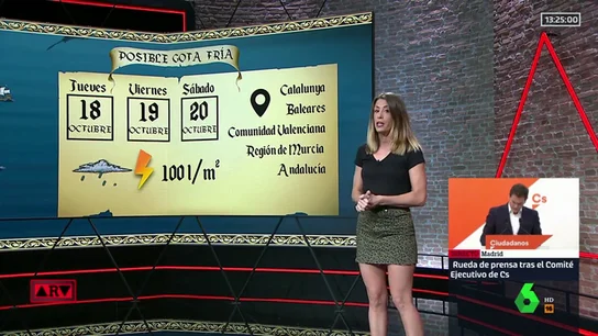 Isabel Zubiaurre explica en ARV las previsiones meteorológicas Isabel Zubiaurre explica en ARV las previsiones meteorológicas