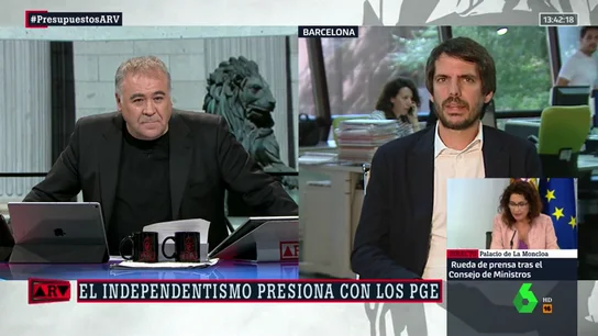 Antonio García Ferreras y el eurodiputado de En Comú Podem, Ernest Urtasun, El eurodiputado de En Comú Podem, Ernest Urtasun,