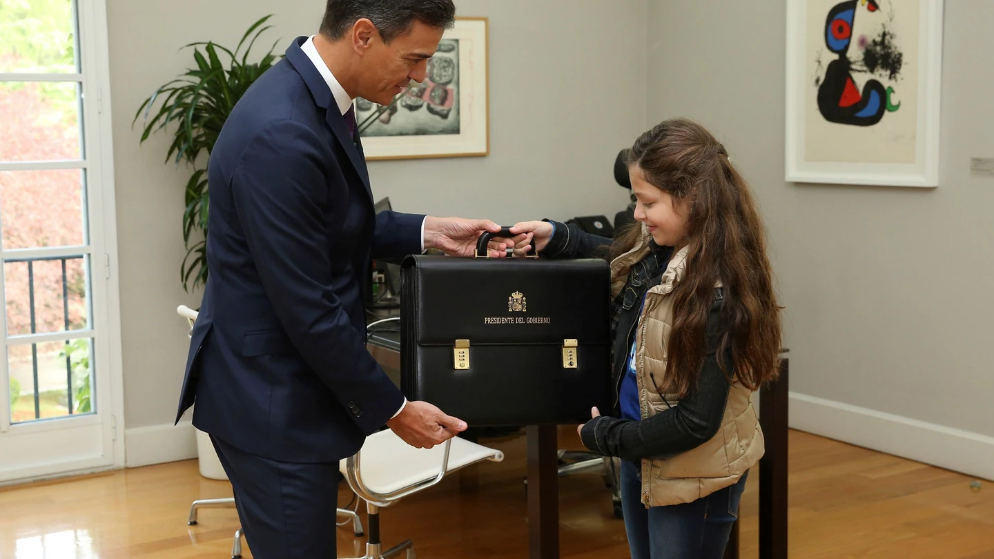 Pedro Sánchez ha recibido esta mañana en el Palacio de la Moncloa a Irene Pedro Sánchez ha recibido esta mañana en el Palacio de la Moncloa a Irene