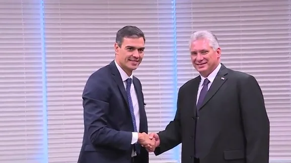 Pedro Sánchez y Miguel Díaz-Canel