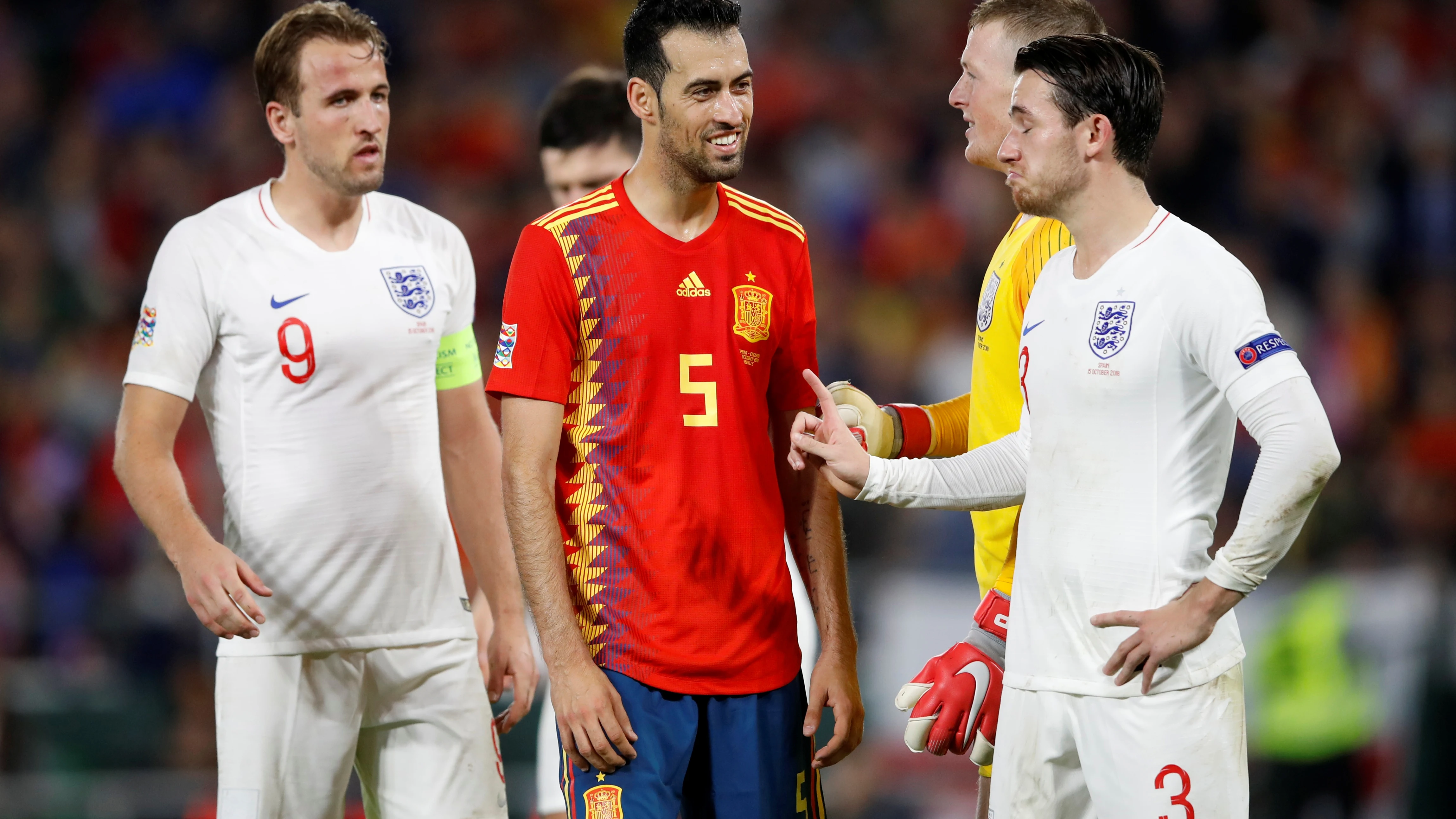 Busquets, durante el España-Inglaterra