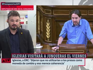 Gabriel Rufian y Pablo Iglesias Gabriel Rufian y Pablo Iglesias