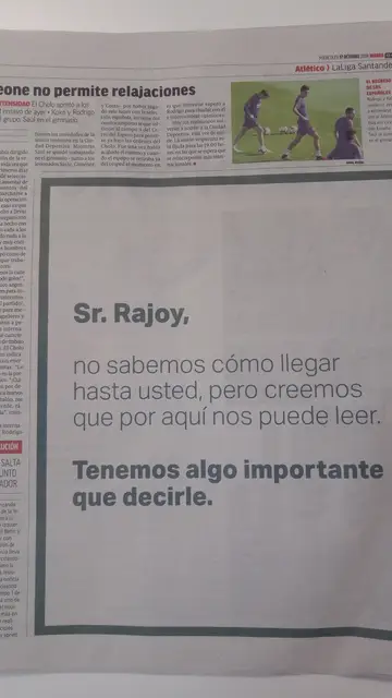 El anuncio para Rajoy en el MARCA El anuncio para Rajoy en el MARCA
